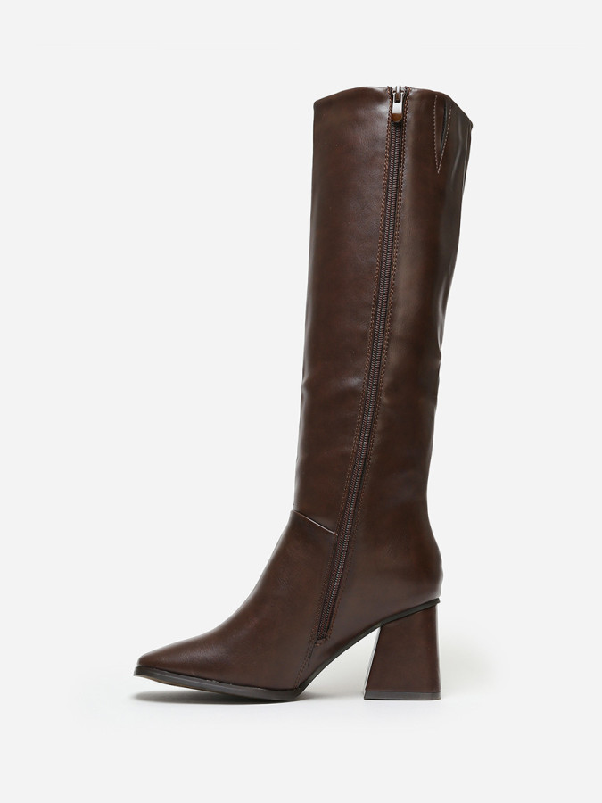 Bottes talon trapèze et bout carré