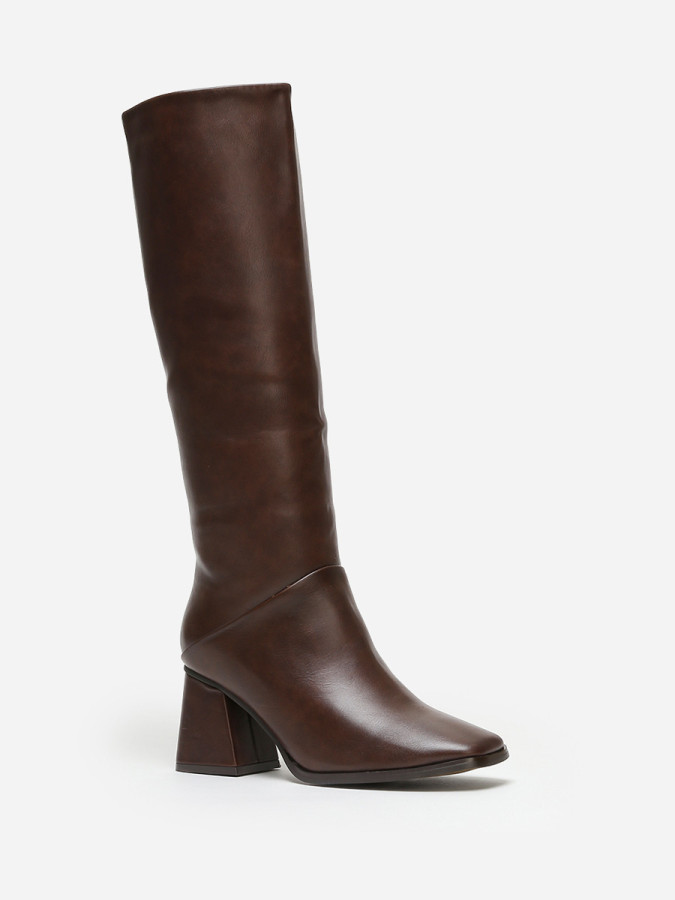 Bottes talon trapèze et bout carré