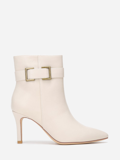 Bottines pointues à boucle métallique