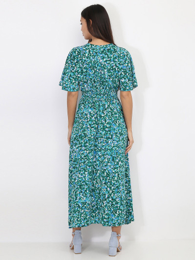 Robe longue à motif tacheté