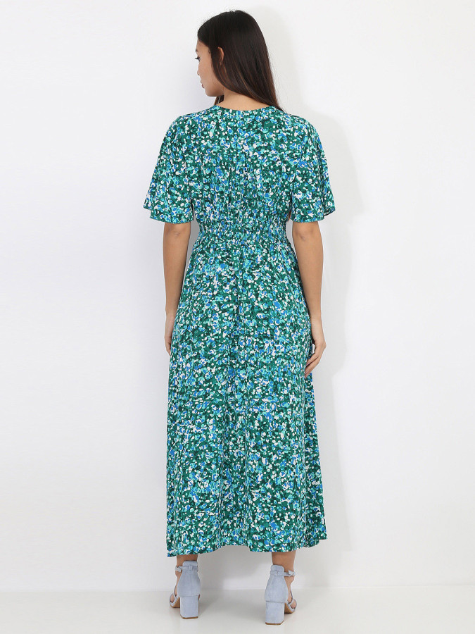Robe longue à motif tacheté