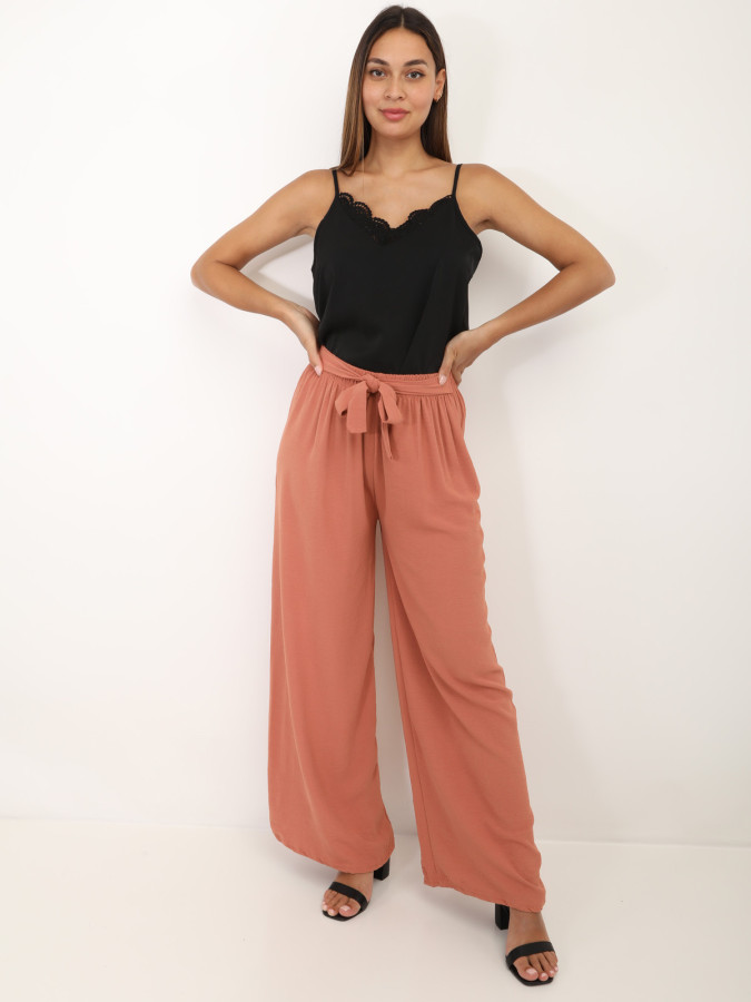 Pantalon fluide ceinturé