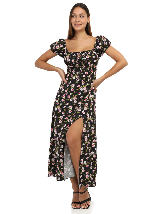 Robe corset à imprimé fleurs