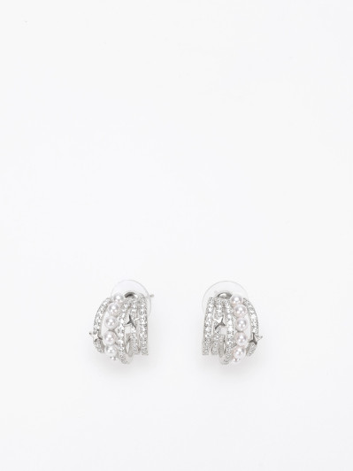 Boucles d'oreilles à strass et perles