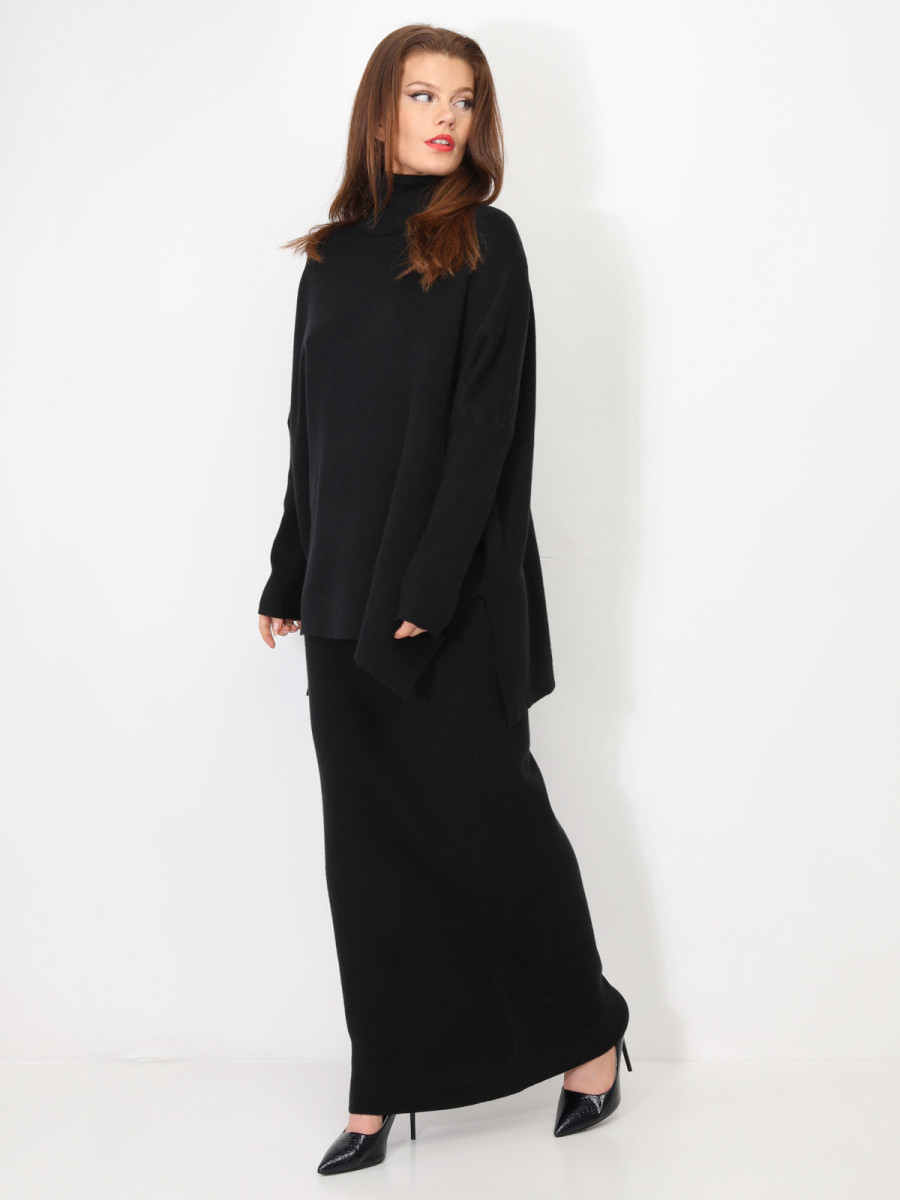 Ensemble maille jupe longue et col roulé oversize Ensemble maille jupe longue et col roulé oversize
