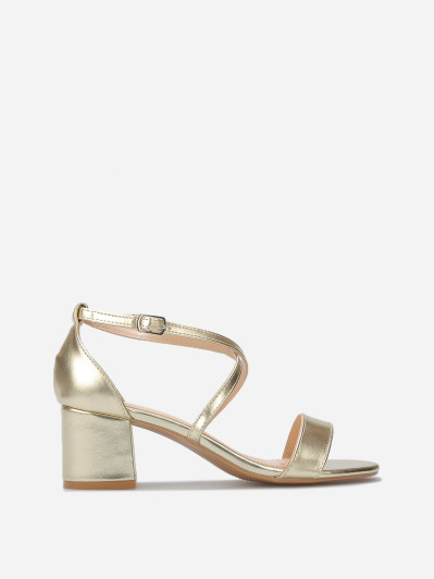 Sandales à talon et brides cheville croisées