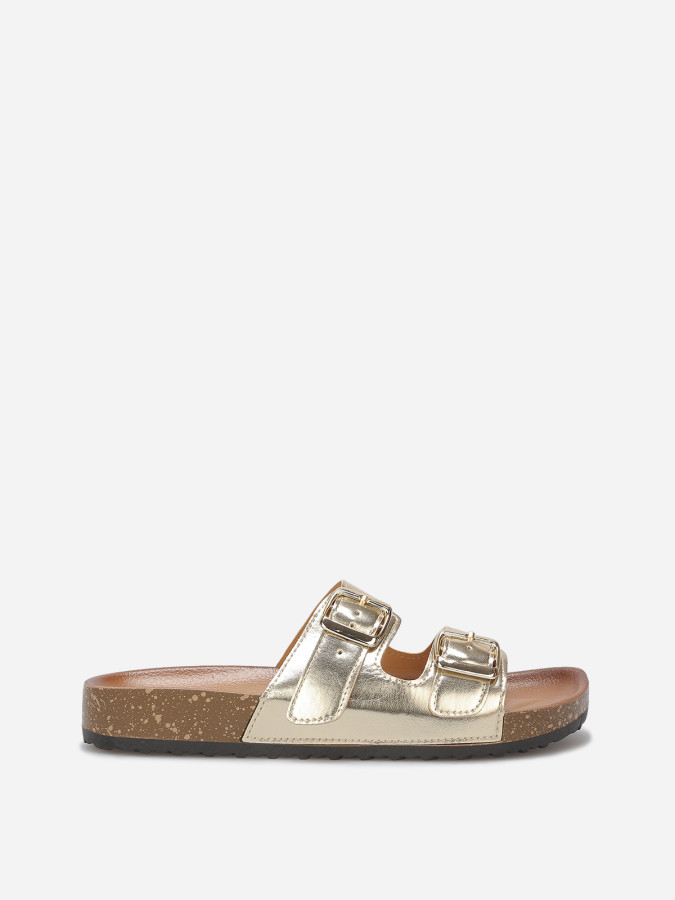 Mules vernies à boucles