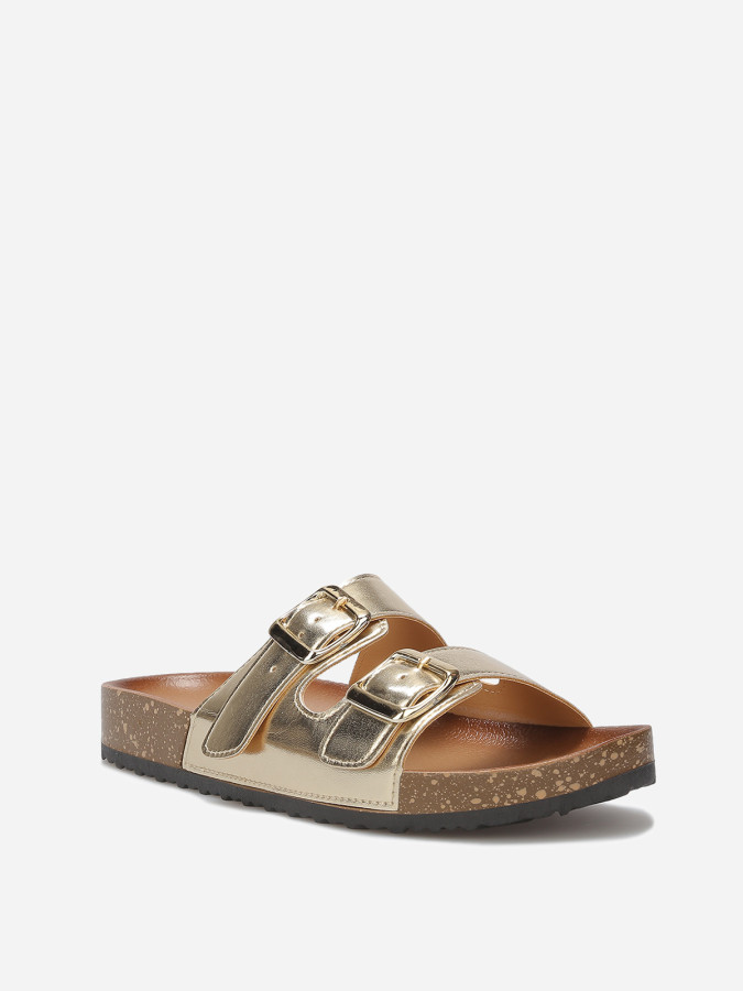 Mules vernies à boucles