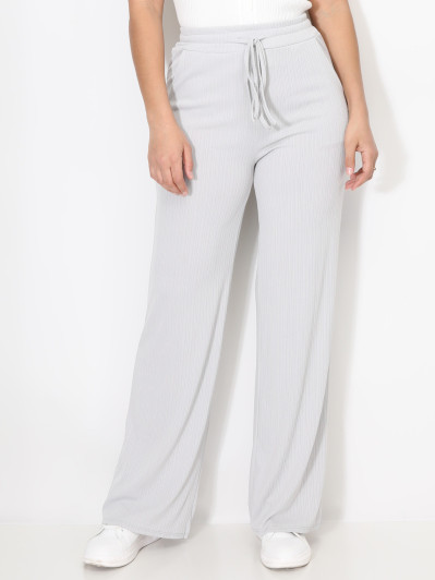 Pantalon palazzo à effet plissé