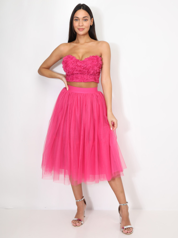Jupe évasée en tulle