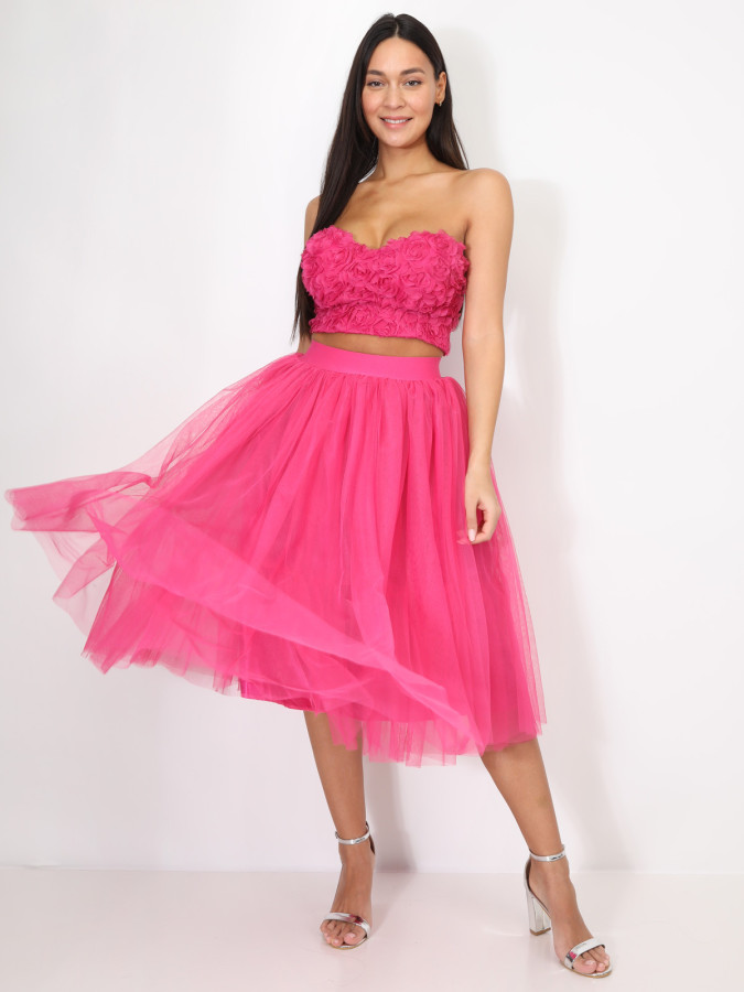 Jupe évasée en tulle