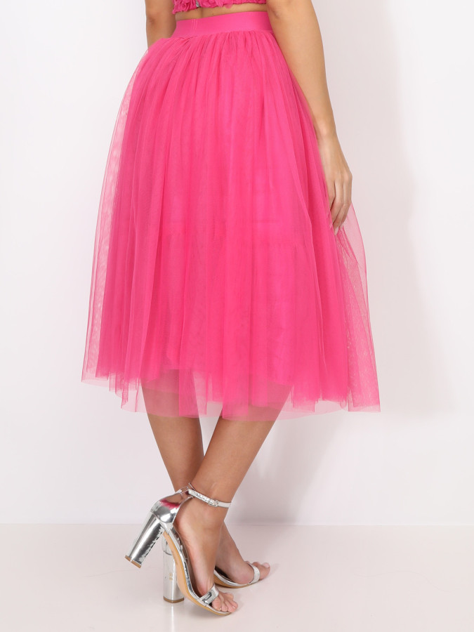 Jupe évasée en tulle