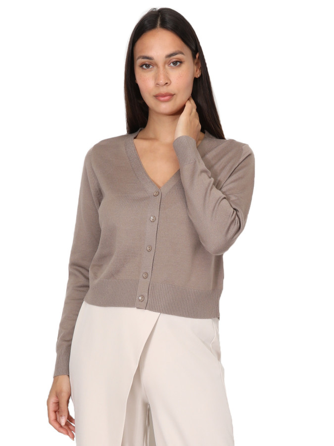 Cardigan col v et boutons