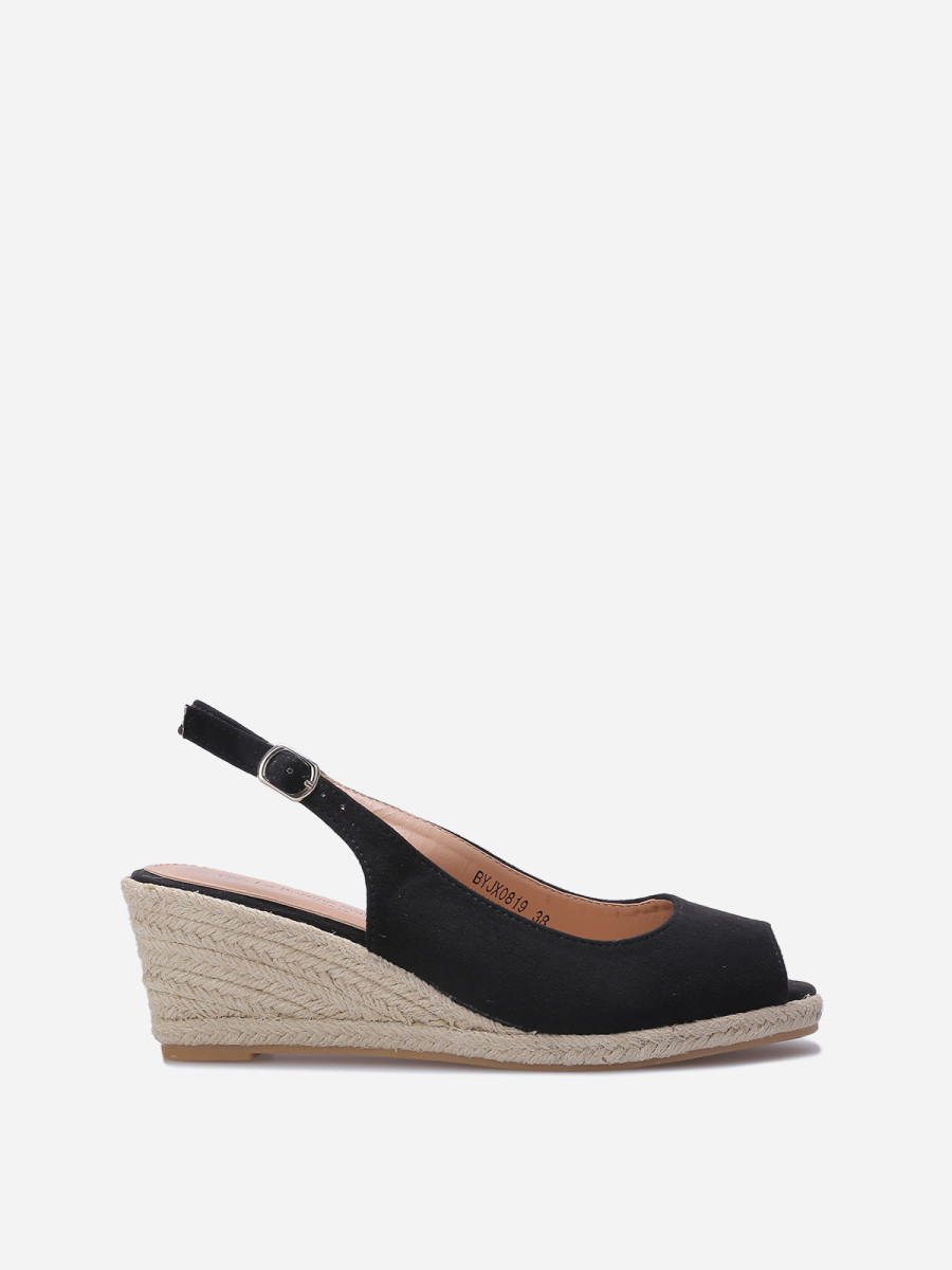 Sandales peep toes compensées