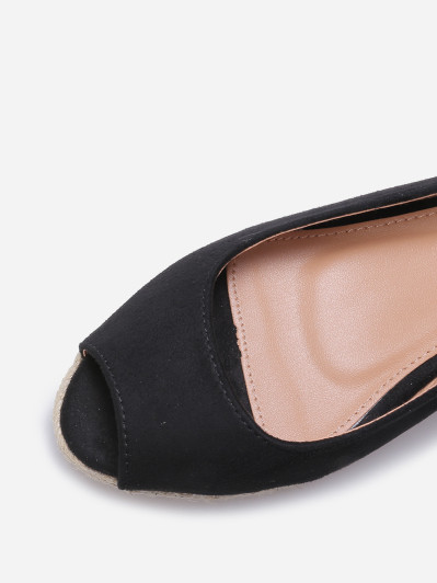 Sandales peep toes compensées