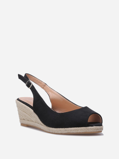 Sandales peep toes compensées
