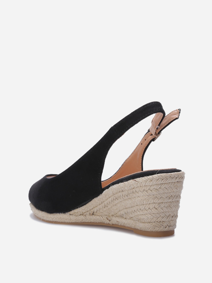 Sandales peep toes compensées