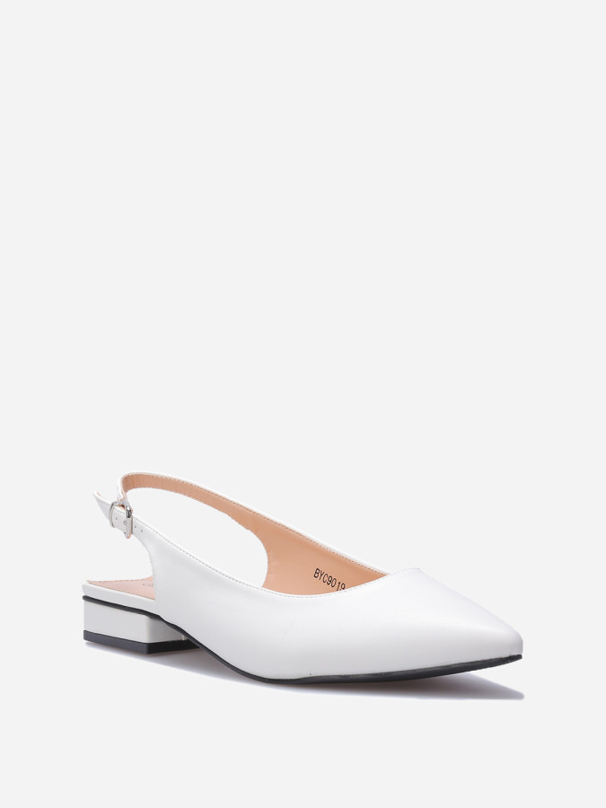 Ballerines slingback à bout pointu