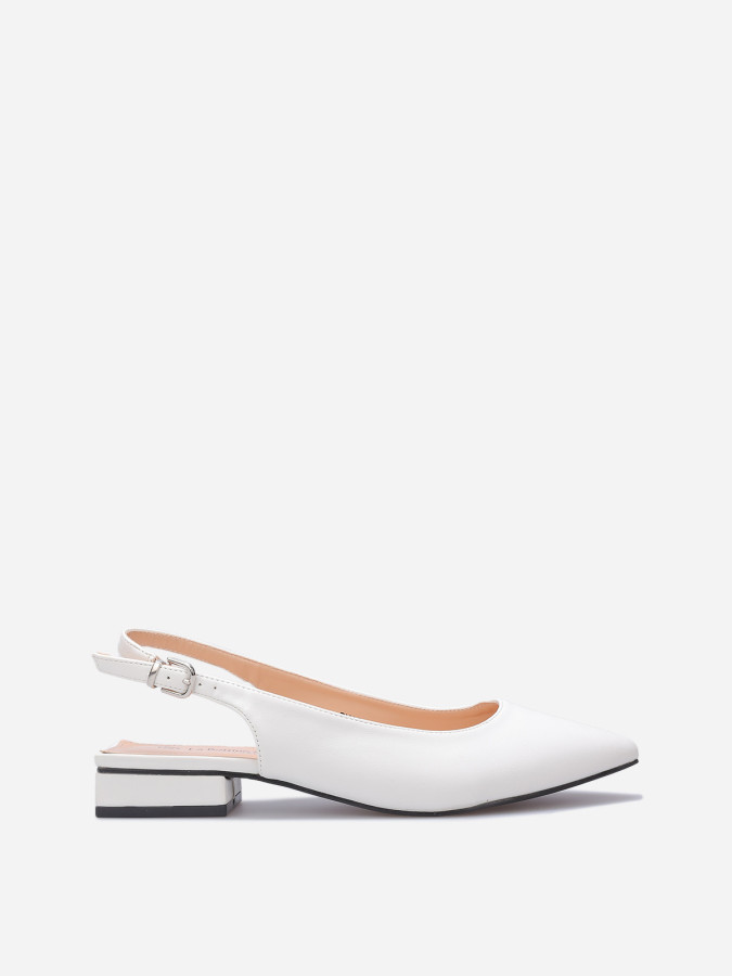 Ballerines slingback à bout pointu