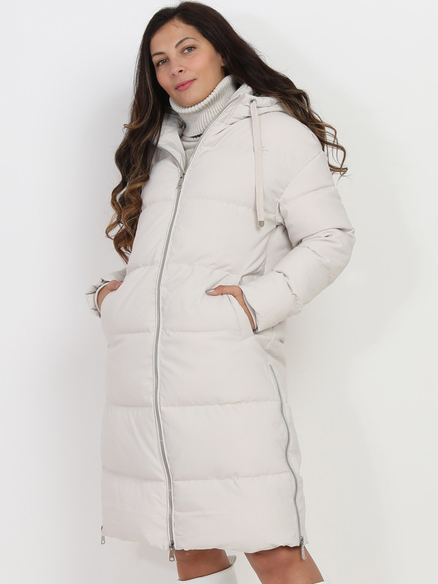 Doudoune oversize crème à zips Doudoune oversize crème à zips