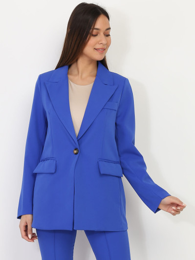 Veste blazer bleue oversize
