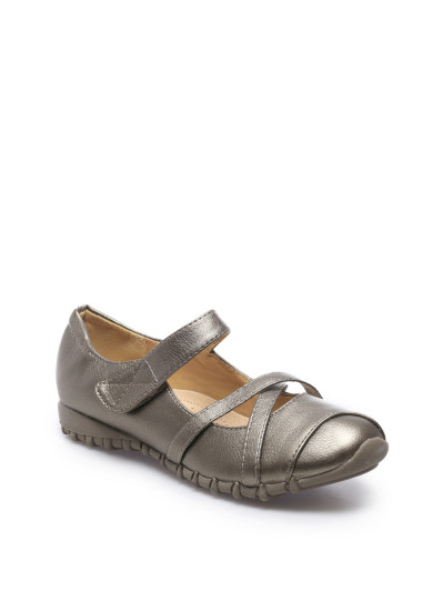 Chaussures femme pas cher ballerine confort Bienestar argenté La Modeuse