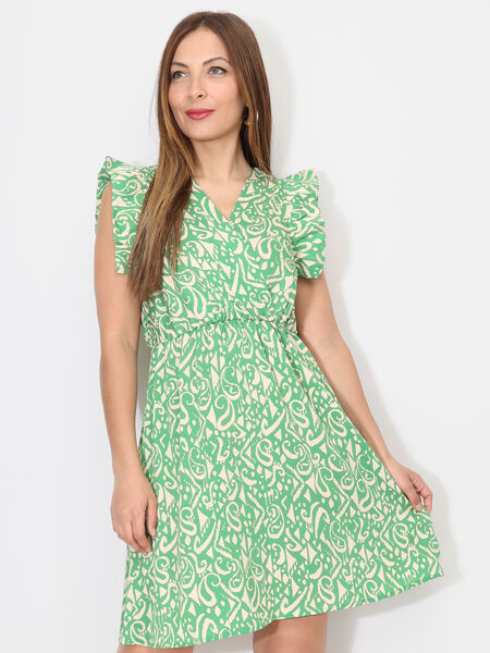 Kleid mit Volant und Paisley-Muster image number 0