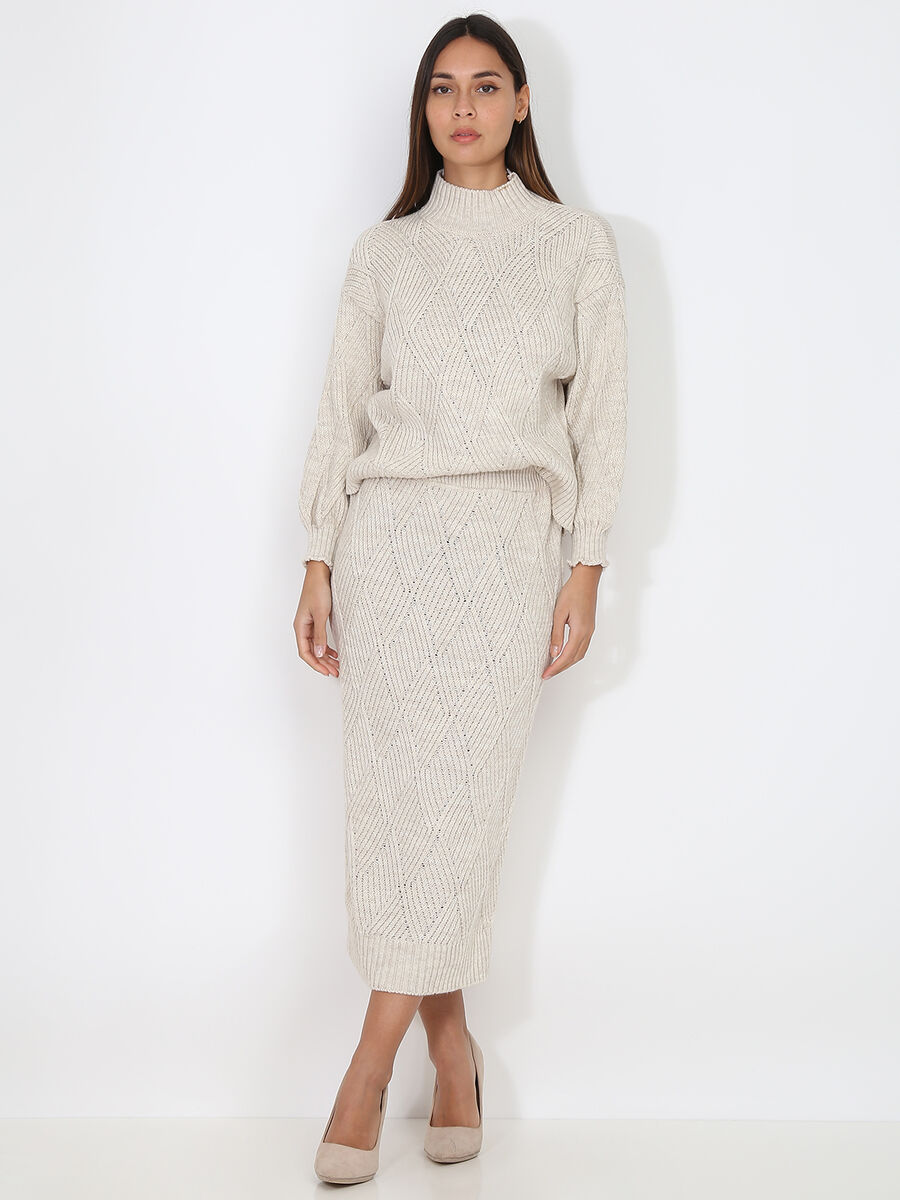ensemble pull jupe maille