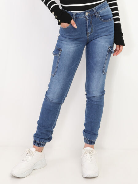 Jeans cargo slim in stile jogger image number 0