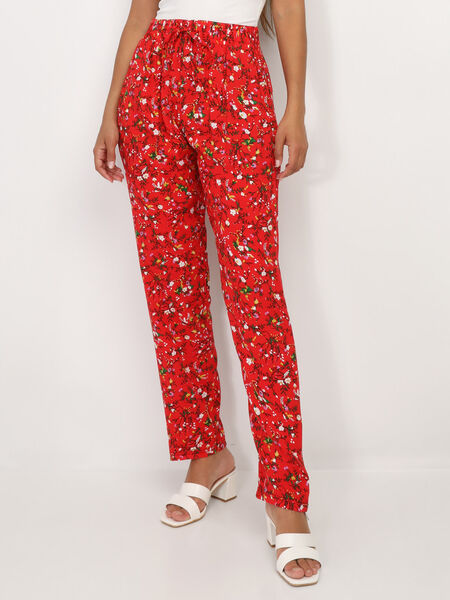 Pantalones ligeros con motivos florales