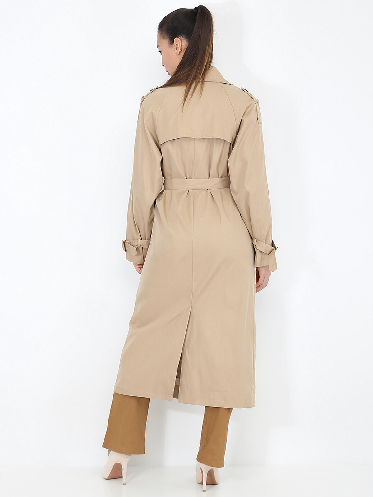 Trench oversize con cintura image number 1
