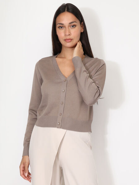 V-neck cardigan with buttons image number 0