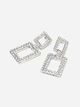 Boucles d'oreilles à rectangles strass image number null