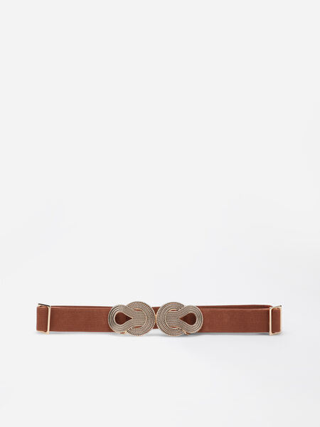 Cintura elastica con fibbia dorata