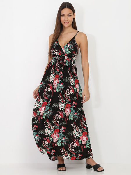 Maxi vestido con estampado floral image number 0