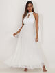 Robe longue blanche en tulle Blanc image number null