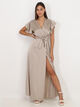 Robe longue cache cœur taupe fendue Taupe image number null