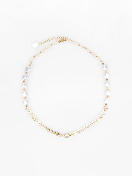 Halskette mit Perlen und Blättern image number 0