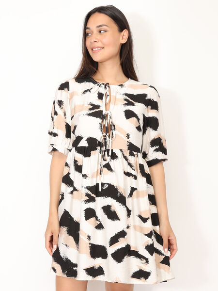 Dress with spot pattern and knots image number 0