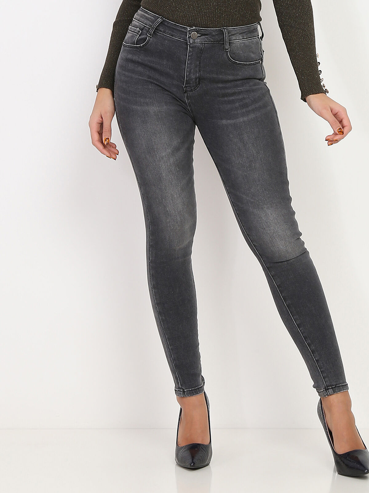 Jeans skinny délavé push-up image number null
