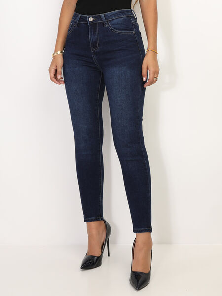 Skinny Jeans mit halbhoher Taille image number 0