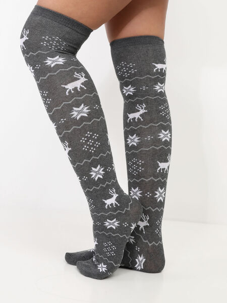Hohe Socken mit Weihnachtsmotiv image number 0