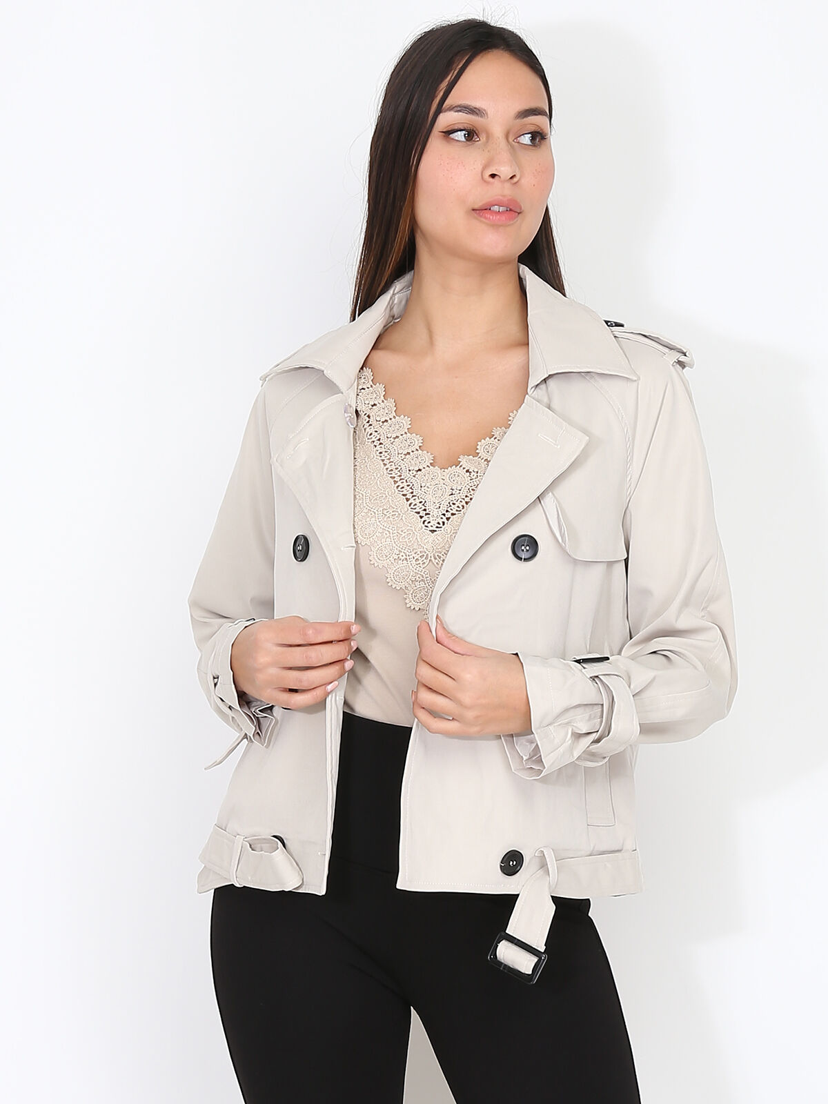 Veste courte style trench image number 2