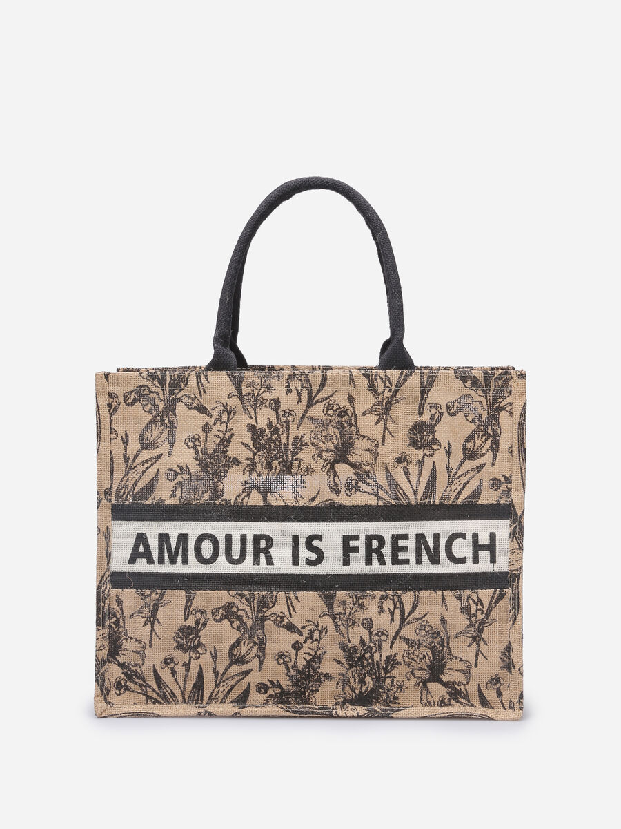 Sac cabas imprimé "amour is french" image number null