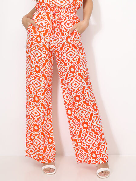 Wide-leg trousers with abstract pattern image number 0