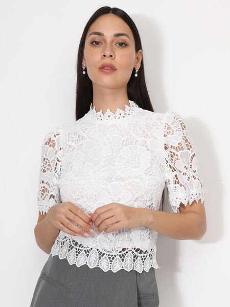 Floral lace top image number 0