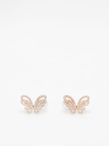 Boucles d'oreilles papillons à strass