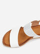 Sandales compensées blanches texturées et pailletées Blanc image number null