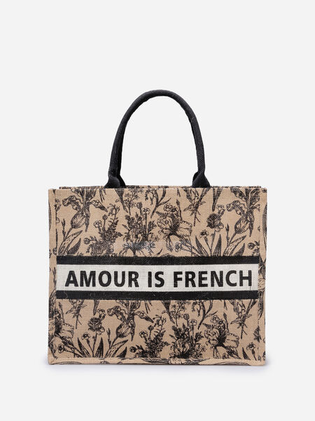 Sac cabas imprimé "amour is french"
